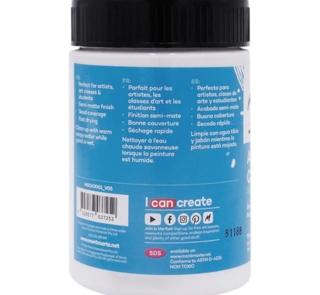 white acrylic 300 mls 2 1