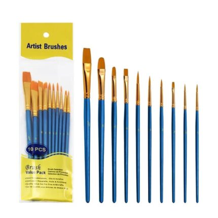Professional Artist Paint Brushes Set Nylon Hair - 10PCS HB-2874