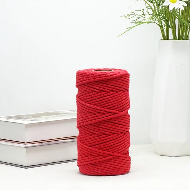 5mm red macrame rope image