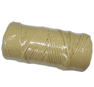 Macrame 5mm pale yellow image 3