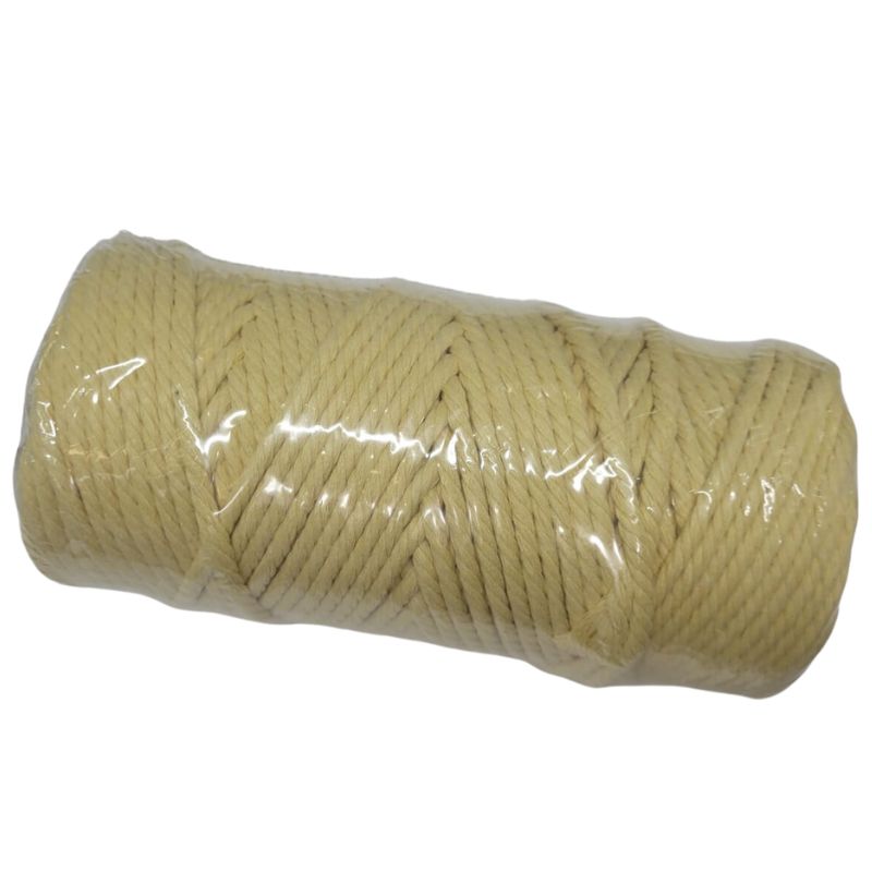Macrame 5mm pale yellow image 3