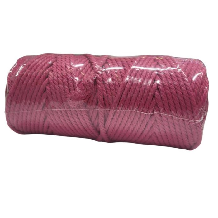 Macrame 5mm rose red image 1