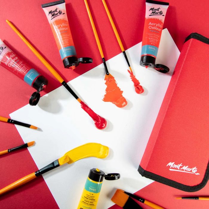 Mont Marte Acrylic Brush Set in Wallet Signature 11pc 6