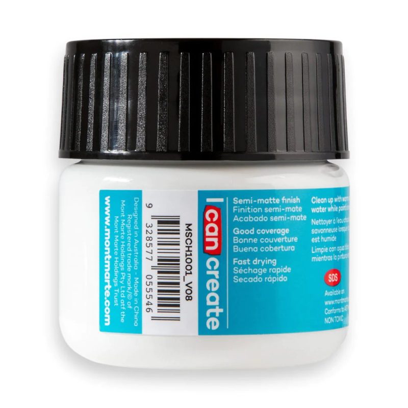 Mont Marte Acrylic Colour Paint Signature 100ml Tub TitaniumWhite picture 3