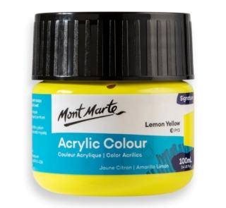 Mont Marte Acrylic Colour Paint Signature 100ml Tube LemonYellow picture 1