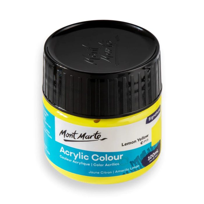 Mont Marte Acrylic Colour Paint Signature 100ml Tube LemonYellow picture 2