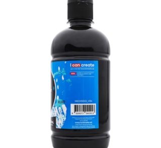 Mont Marte Acrylic Colour Signature Paint 500ml Bottle 16.9oz Black MSCH5010 V04 B