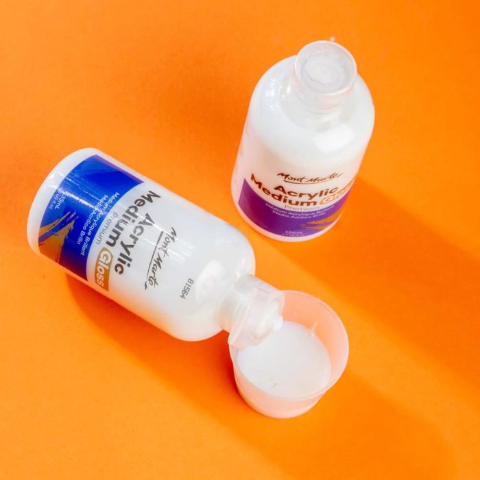 Mont Marte Acrylic Medium Gloss Premium 135ml 4.6oz MAMD0001 V05 C