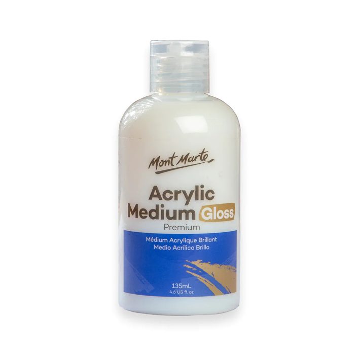Mont Marte Acrylic Medium Gloss Premium 135ml 4.6oz MAMD0001 V05 F