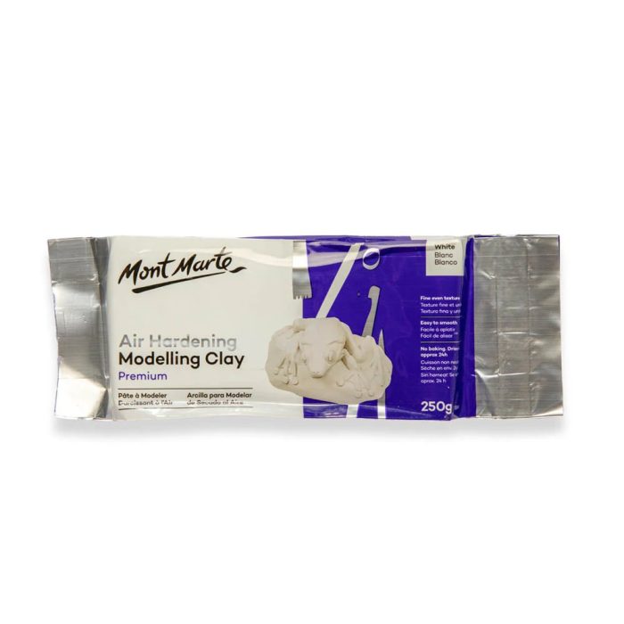 Mont Marte Air Hardening Modelling Clay Premium 250g 8.8oz White MMSP0030 F