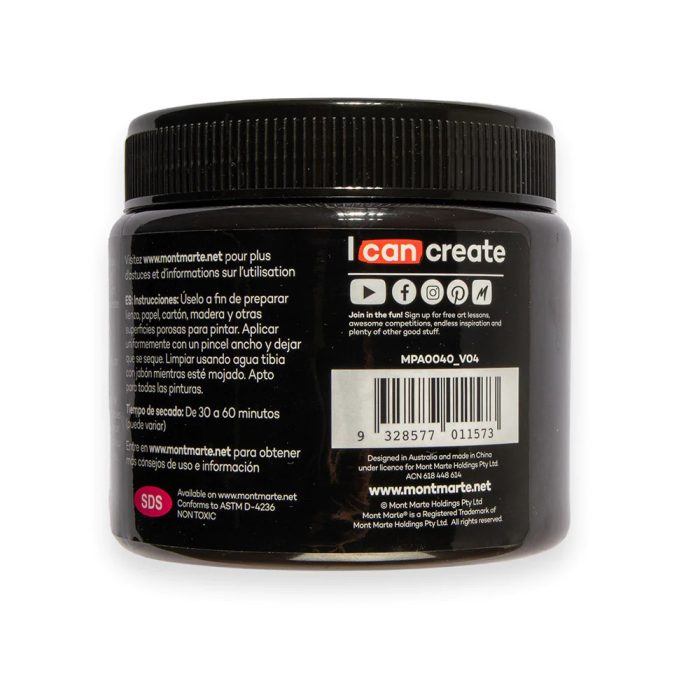 Mont Marte Black Gesso Premium 500ml 4