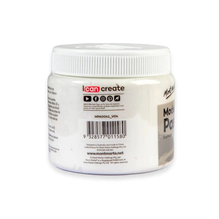 Mont Marte Modelling Paste Premium 500ml 16.9oz MPA0041 V04 Side