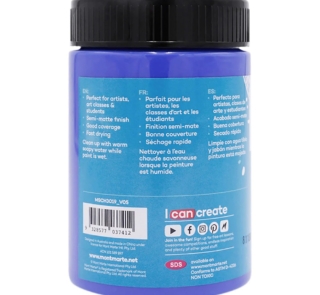 Mont Marte Signature Acrylic Colour 300 ml 10.1 oz Ultramarine Blue MSCH3019 V05 B