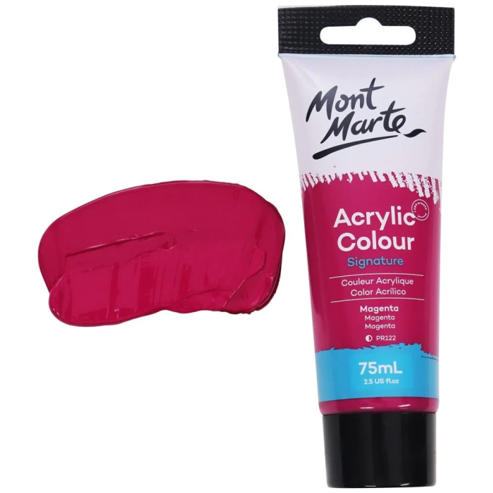 acrylic colour paint signature 75ml 2 54oz magenta picture 3