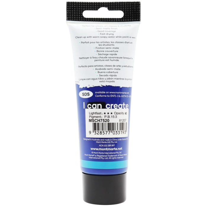 acrylic colour paint signature 75ml 2 54oz phthalo blue picture 2