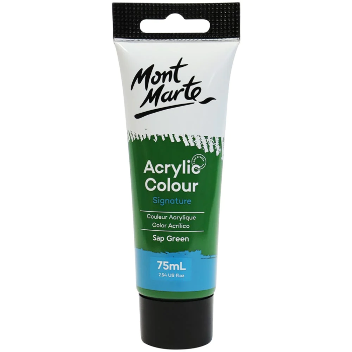 acrylic colour paint signature 75ml 2 54oz sap green picture 1