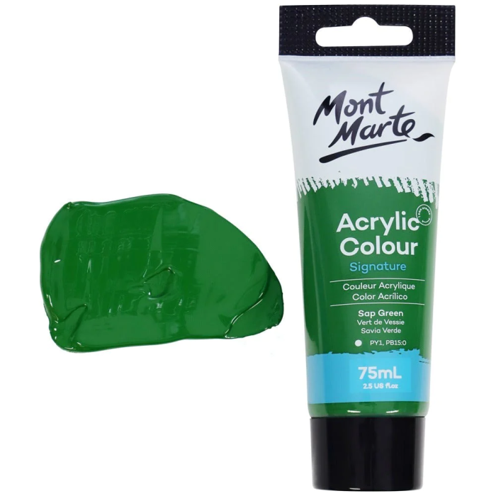 acrylic colour paint signature 75ml 2 54oz sap green picture 3