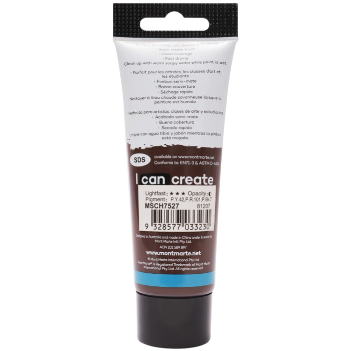 acrylic colour paint signature 75ml burnt umber picture 2
