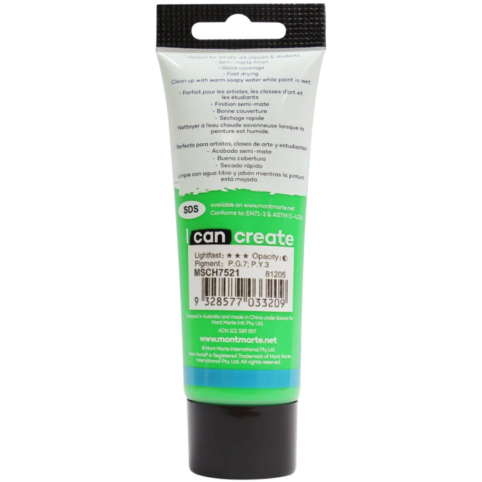 acrylic colour paint signature 75ml monastral green picture 2