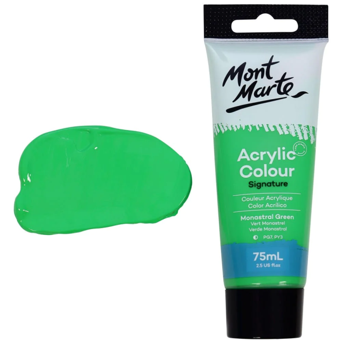 acrylic colour paint signature 75ml monastral green picture 3