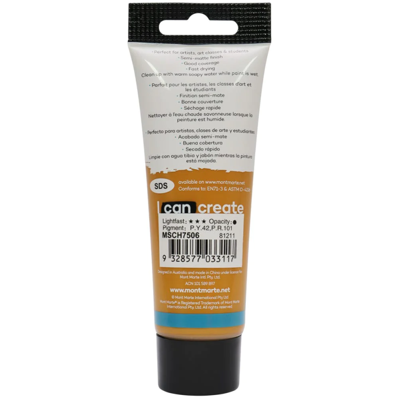 acrylic colour paint signature 75ml raw sienna picture 2