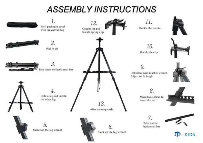 aluminum field easel instructions