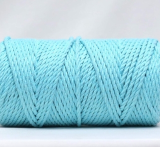 aqua blue macrame rope 3mm image 1