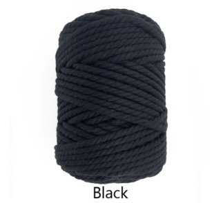 black 5mm macrame ropes image 3