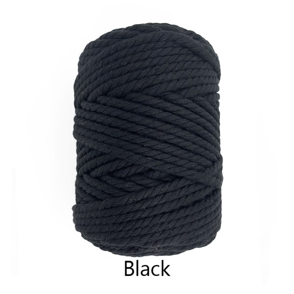 black 5mm macrame ropes image 3