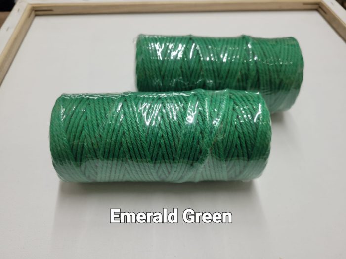 emerald green macrame rope 3mm image 1