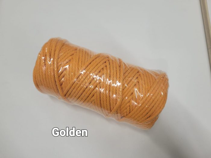 golden macrame rope 5mm image 1