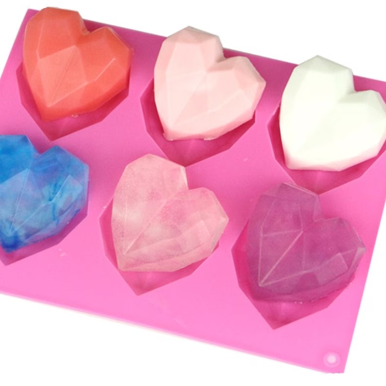 heart shaped silicone mold with cavity image 1