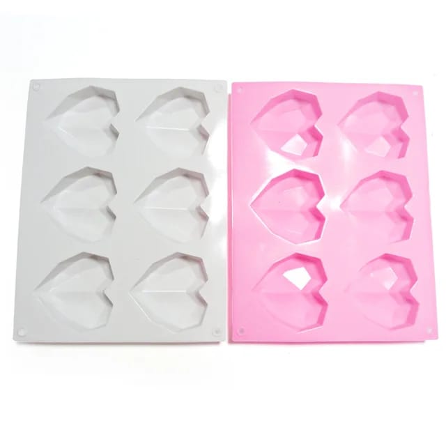 heart shaped silicone mold with cavity image 3
