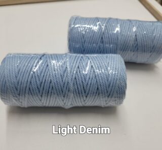 light denim macrame rope 3mm image 1