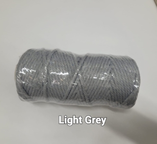 light grey 5mm macrame rope image 1