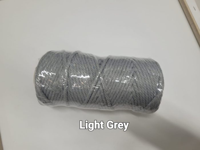 light grey 5mm macrame rope image 1