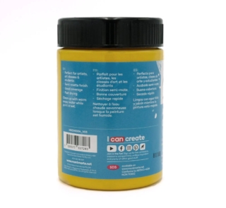 mont marte acrylic colour paint signature 300ml 10 1oz medium yellow back