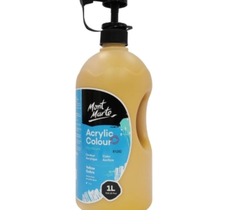 mont marte acrylic colour signature 1l 33 8oz yellow ochre front 1080x