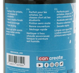 mont marte acrylic colour signature 300ml 10.1oz raw umber msch3028 b
