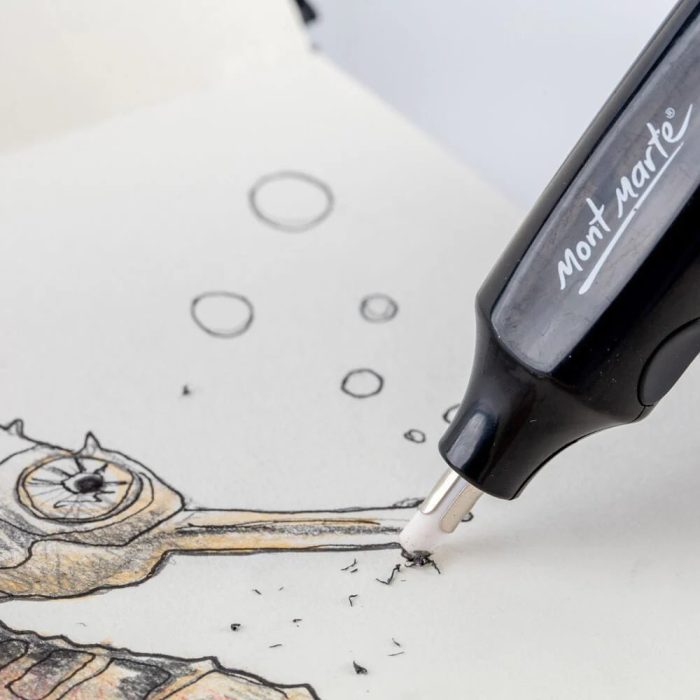 mont marte electric eraser signature maxx0030 v02 in use
