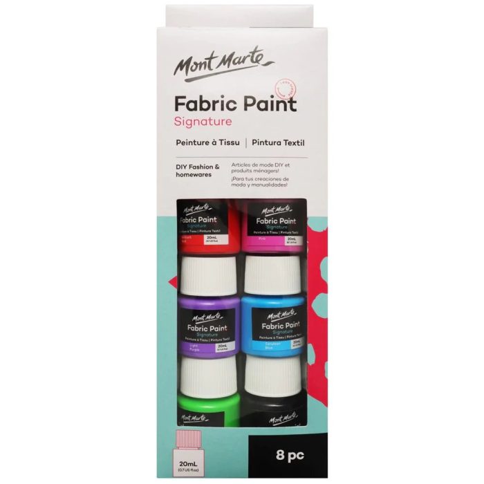 mont marte fabric paint set signature 8pc x 20ml 0 7oz front