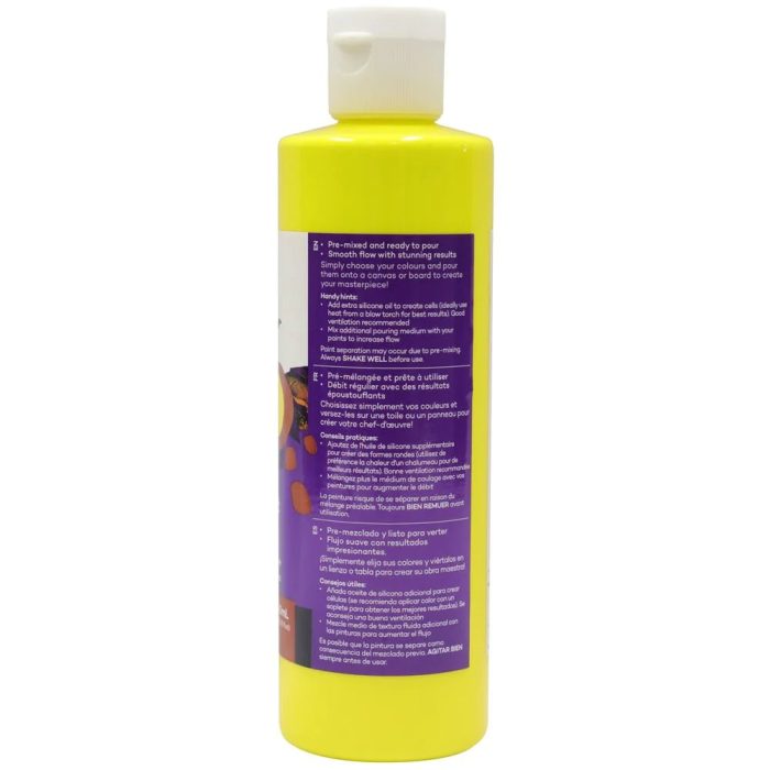 mont marte pouring acrylic paint premium 240ml 8 12oz bright yellow 3