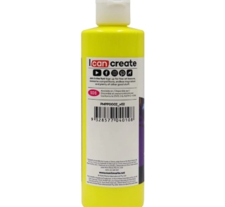 mont marte pouring acrylic paint premium 240ml 8 12oz bright yellow back