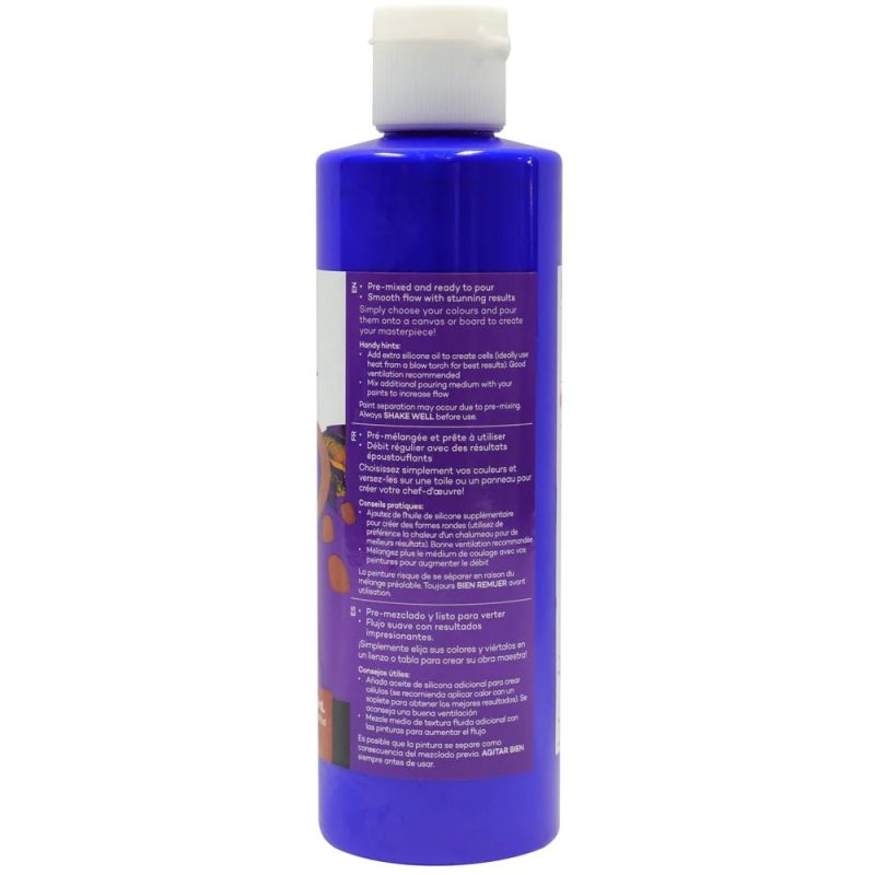 mont marte pouring acrylic paint premium 240ml 8 12oz ultramarine blue 3