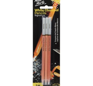 white charcoal pencils