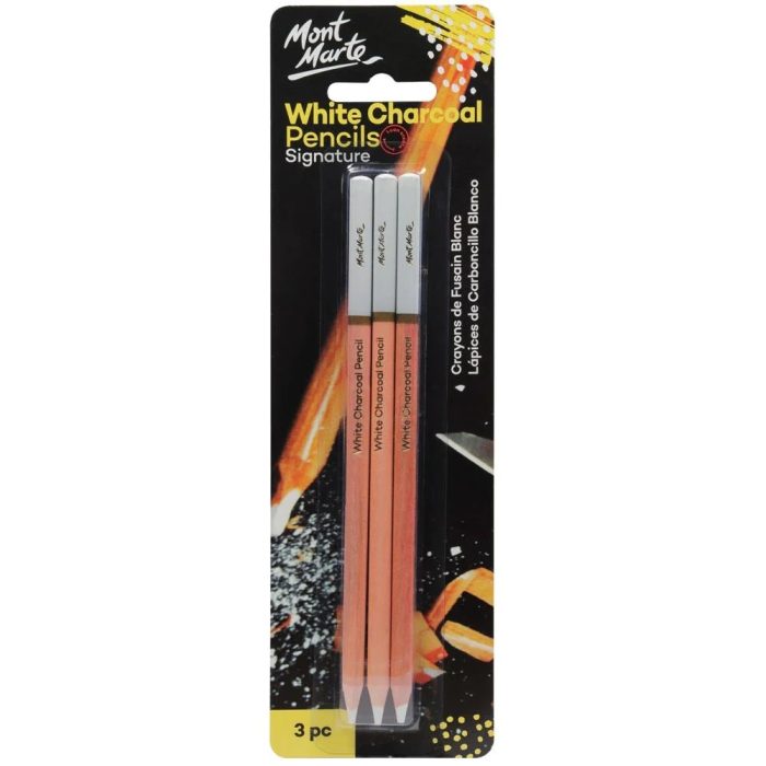 white charcoal pencils