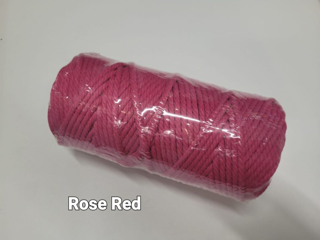 rose red macrame rope 5mm image 1