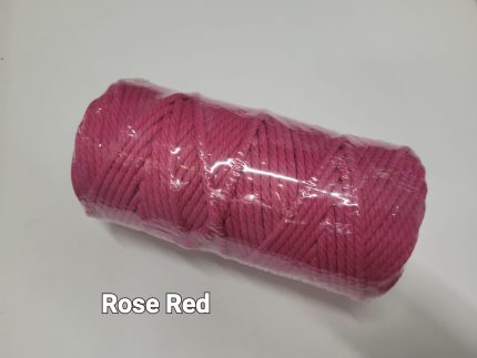 Macrame Rope 5mm- Rose Red