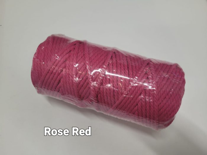rose red macrame rope 5mm image 1