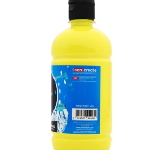 500ml lemon yellow acrylic colour paint image 1